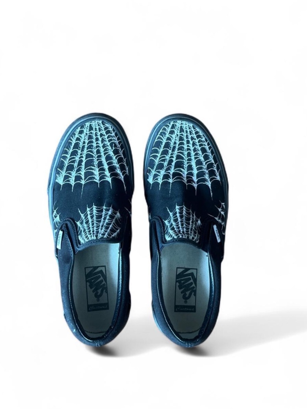 Vans Slip-On Sneakers with Spiderwebs